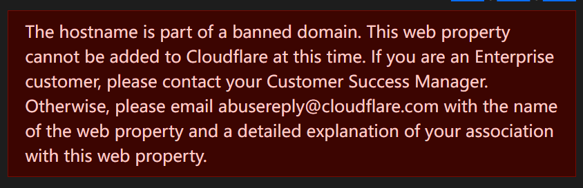 banned domain